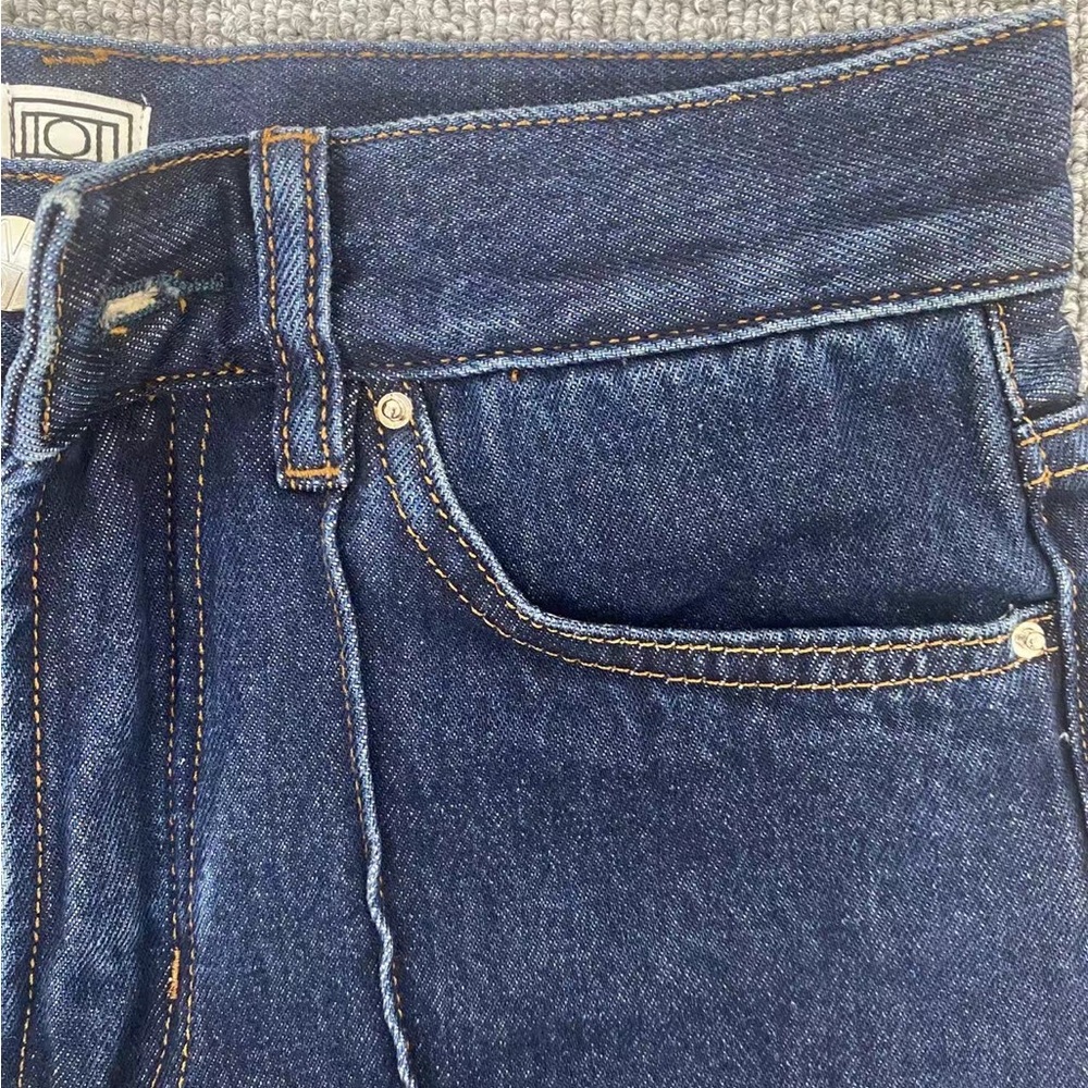 Toteme 2022 new design casual fashion versatile leg shape small fold blue jeans - Picture 4 of 7